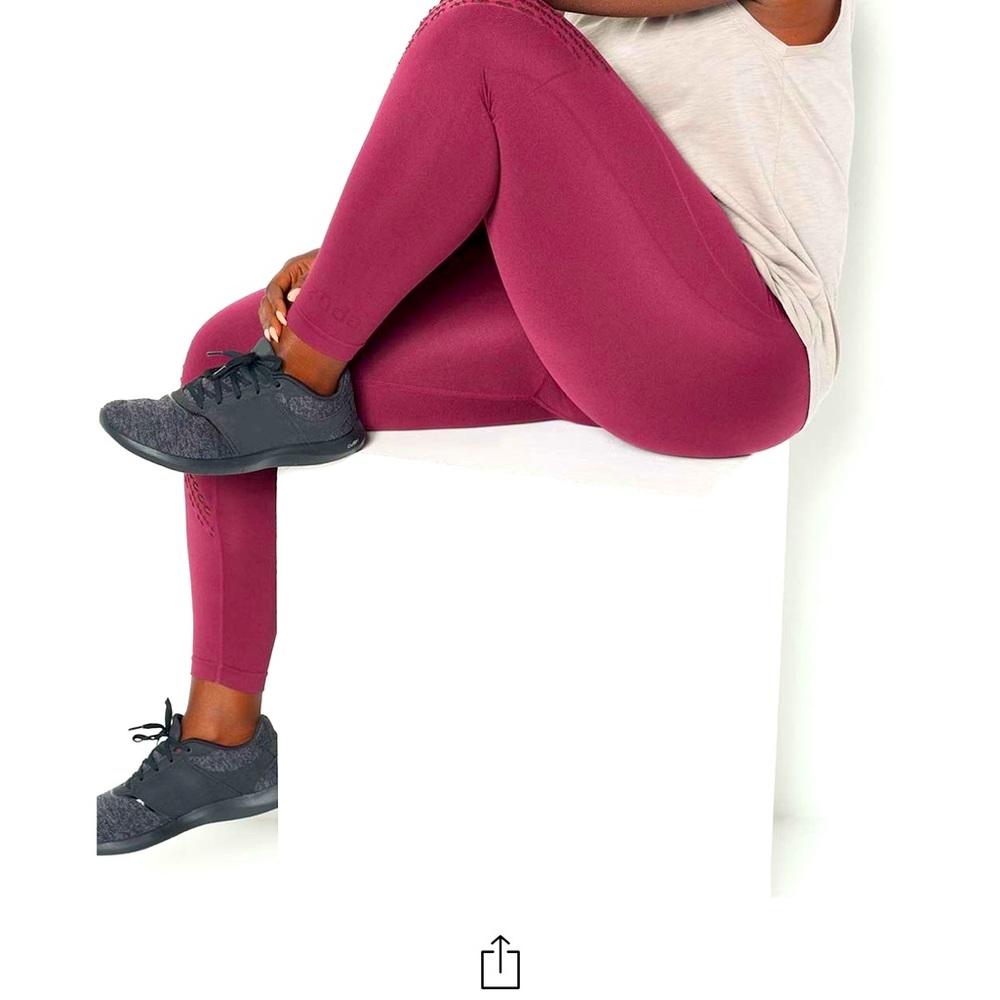 Burgundy, dark teal, black regular seamless ribbed waistband leggings CHOOSE One